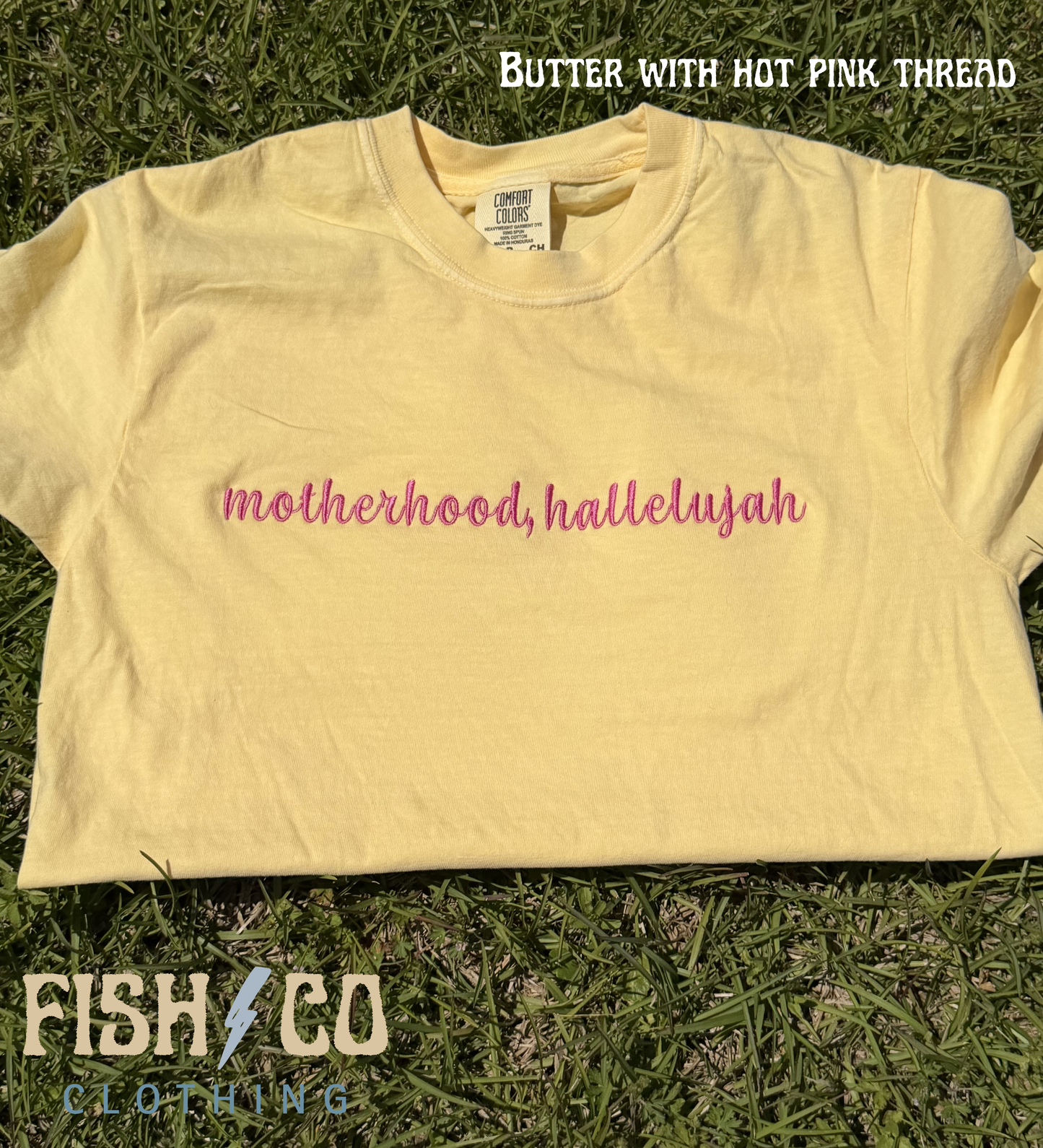 Motherhood, Hallelujah Embroidered T-Shirt