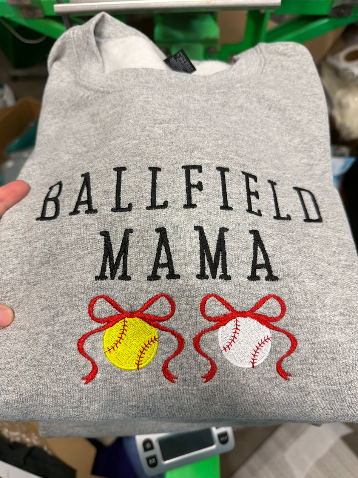 Ballfield Mama Embroidered Sweatshirt