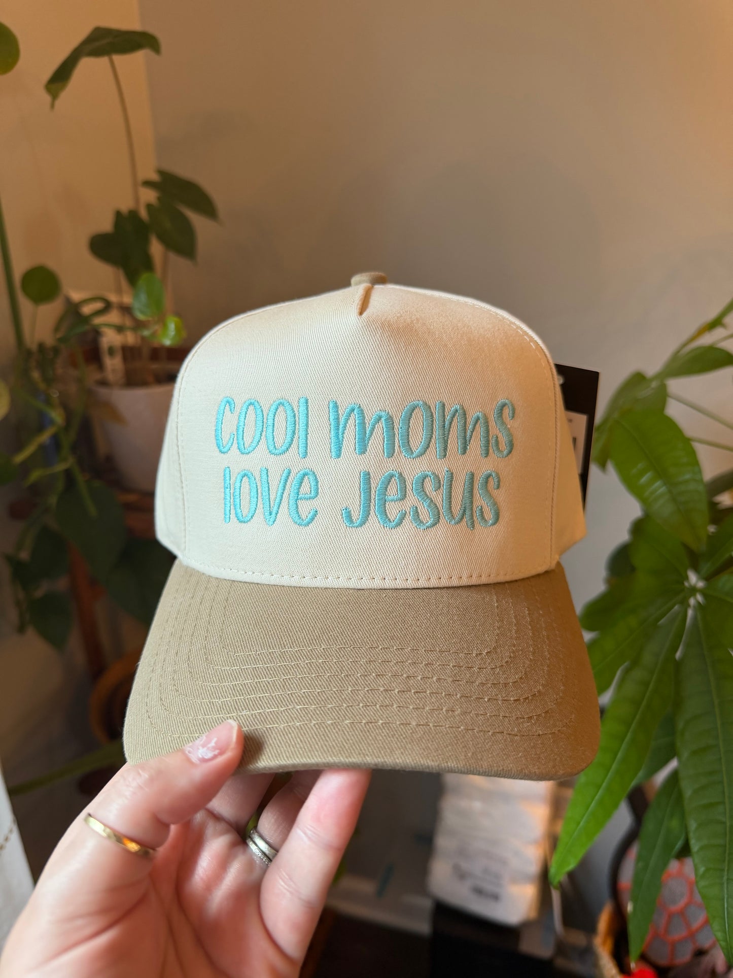 Cool Moms Love Jesus Embroidered Hat