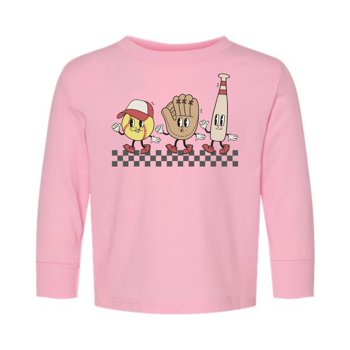 Toddler Long Sleeve Softball Tee