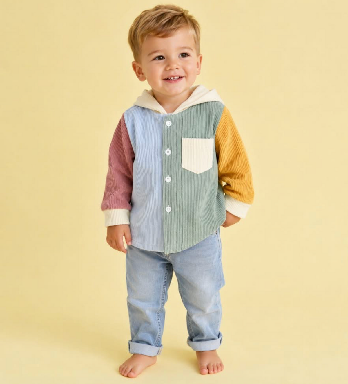 Baby Color Block Hooded Jacket