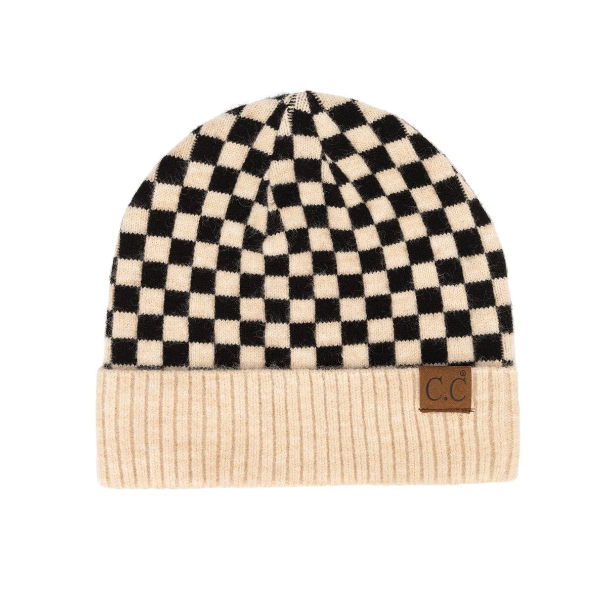 Wool Checkered Beanie CC Brand